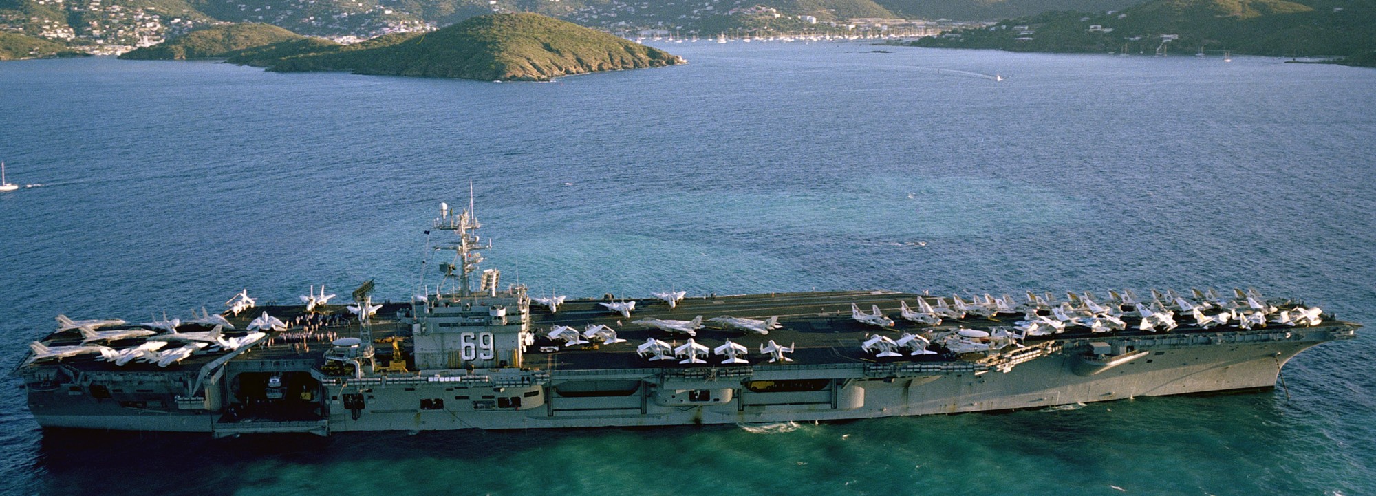 cvn-69 uss dwight d. eisenhower aircraft carrier air wing cvw-7 us navy virgin islands 239