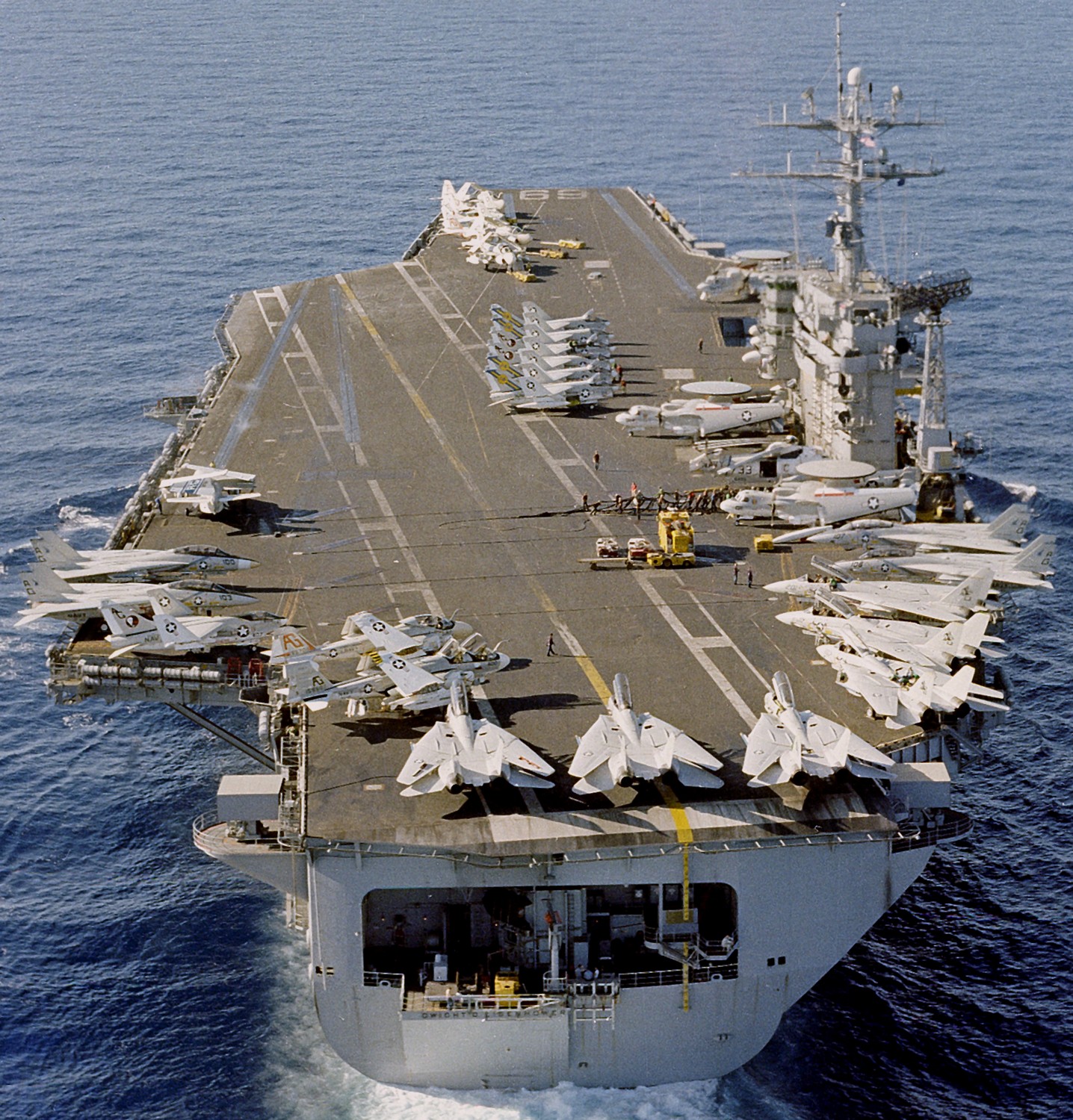 cvn-69 uss dwight d. eisenhower aircraft carrier air wing cvw-7 us navy 327