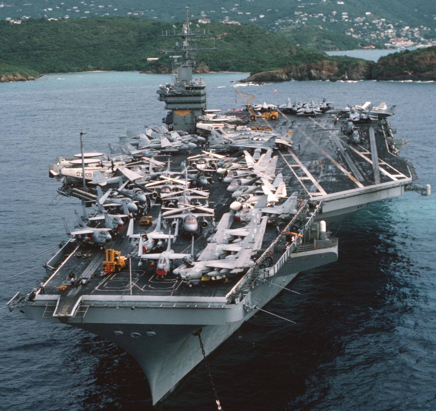 cvn-69 uss dwight d. eisenhower aircraft carrier air wing cvw-7 us navy virgin islands 331
