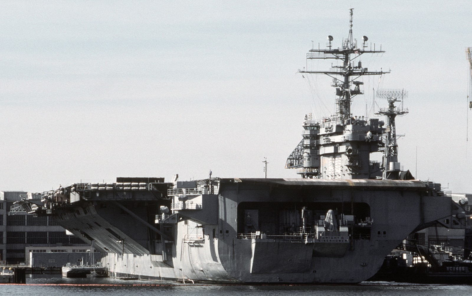 cvn-69 uss dwight d. eisenhower aircraft carrier us navy norfolk naval shipyard 345