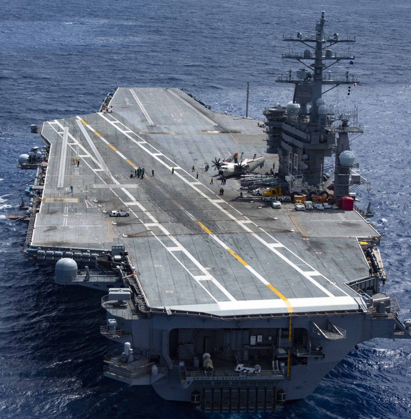 cvn-69 uss dwight d. eisenhower aircraft carrier us navy 440 atlantic ocean