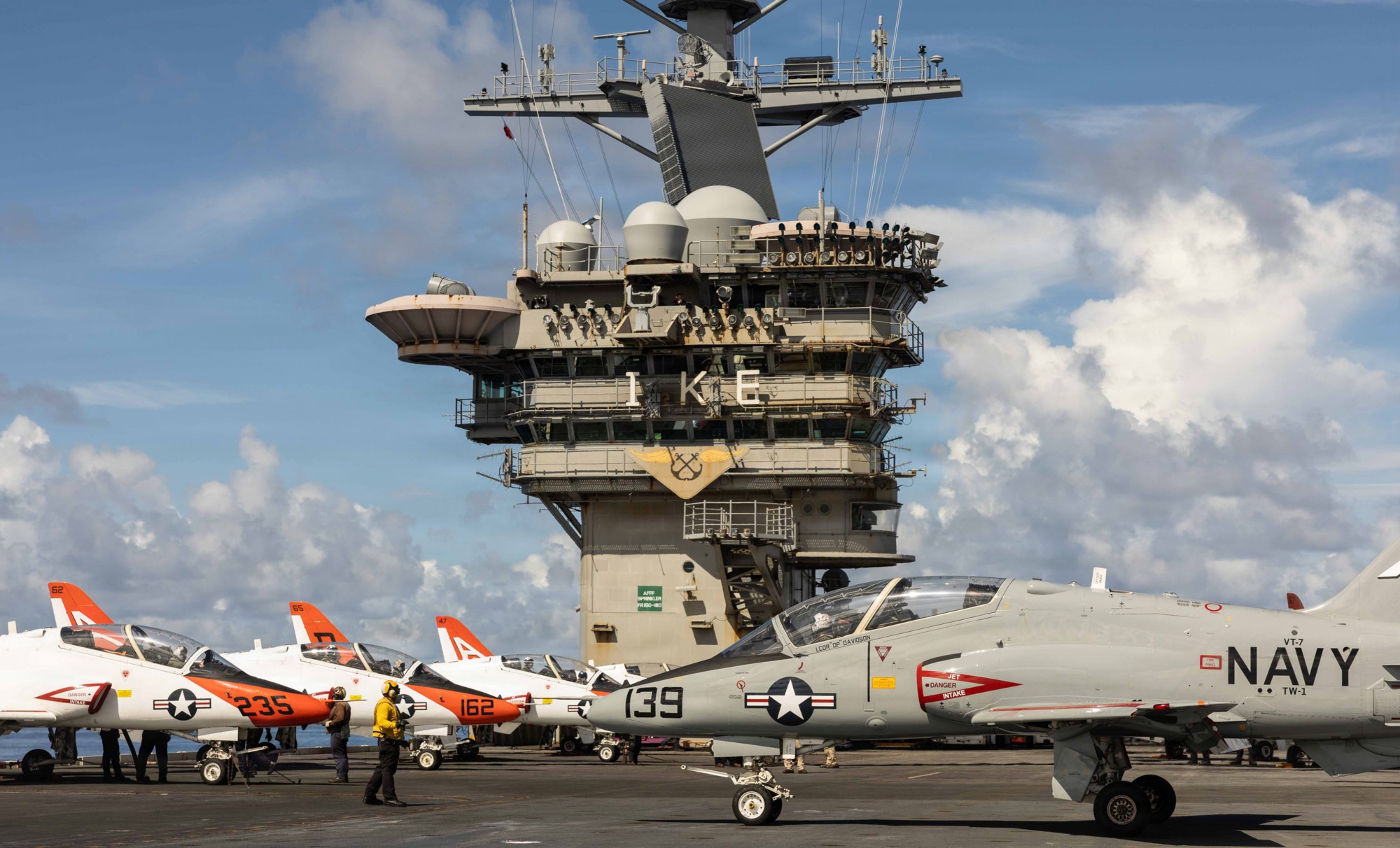 uss dwight d. eisenhower cvn-69 carrier qualifications t-45 goshawk training wing squadron 2026 535