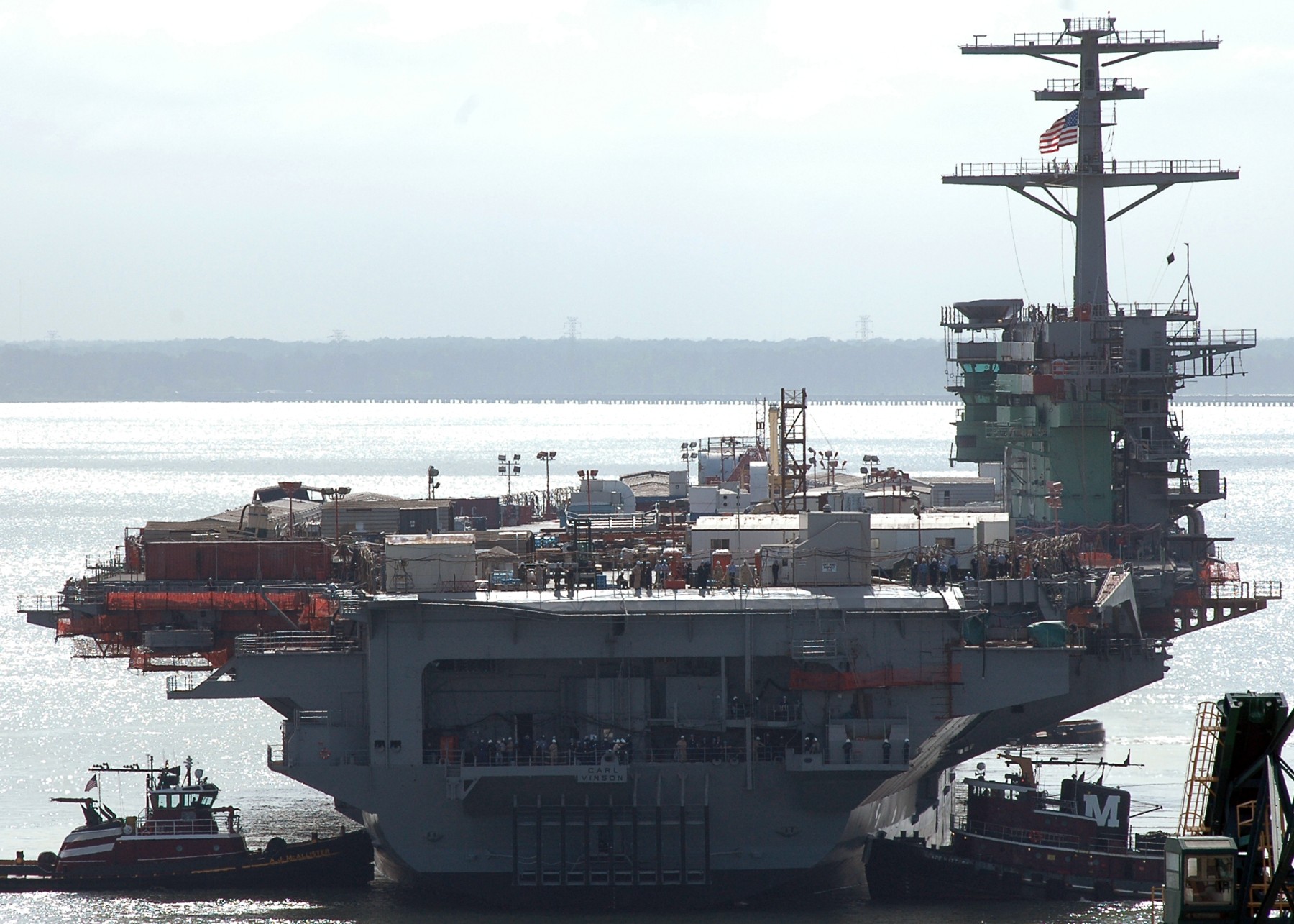 cvn-70 uss carl vinson nimitz class aircraft carrier us navy refueling complex overhaul newport news 119