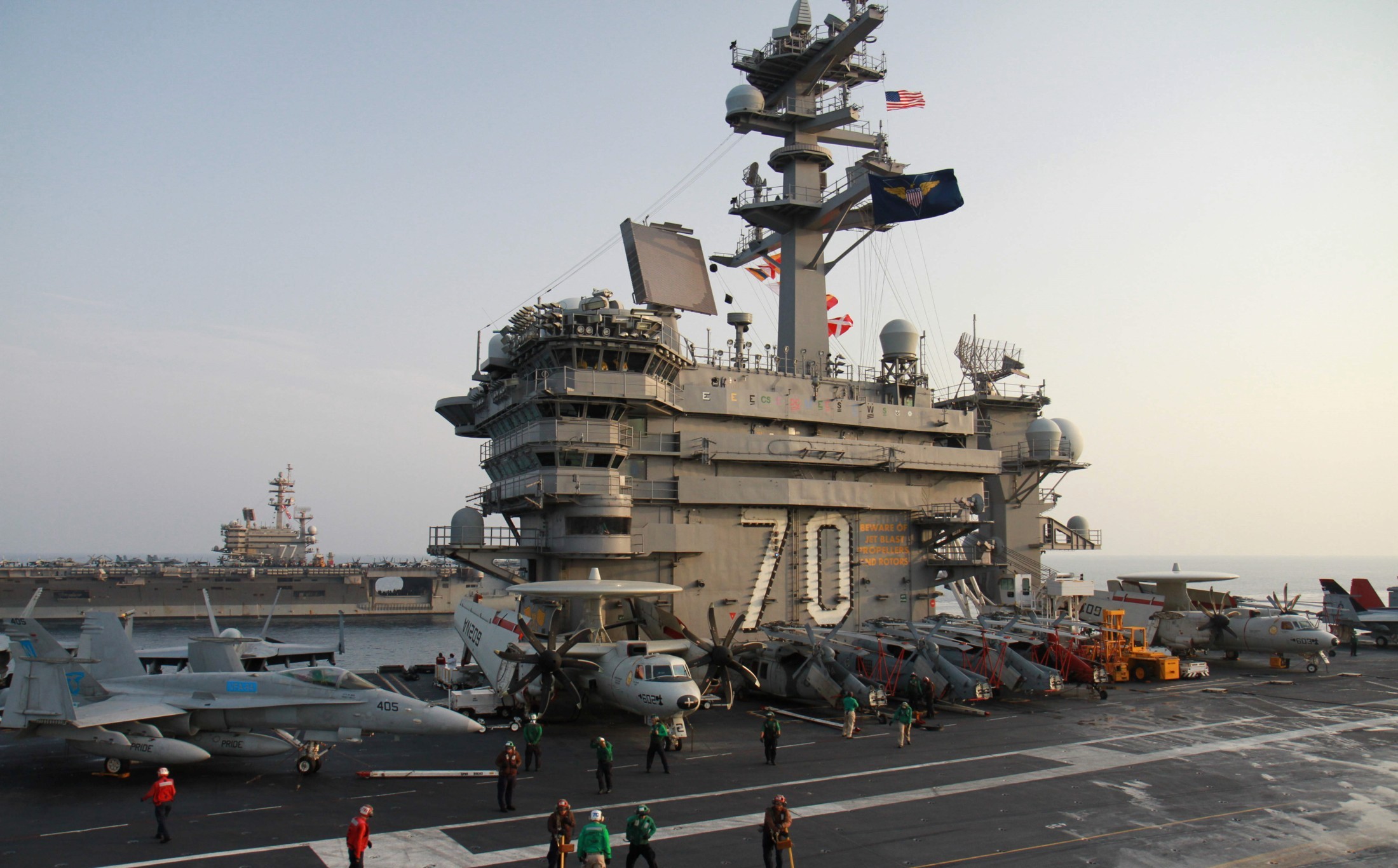 cvn-70 uss carl vinson nimitz class aircraft carrier air wing cvw-17 us navy persian gulf 235