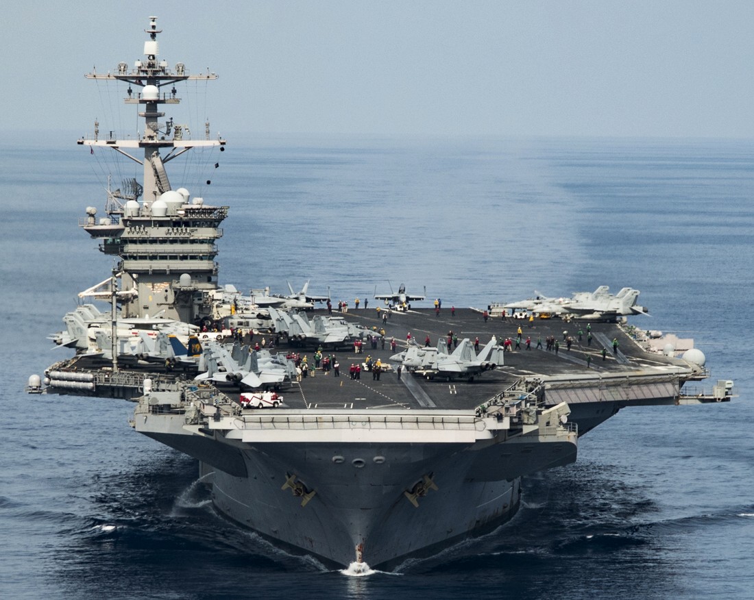 cvn-70 uss carl vinson nimitz class aircraft carrier air wing cvw-2 us navy south china sea 272