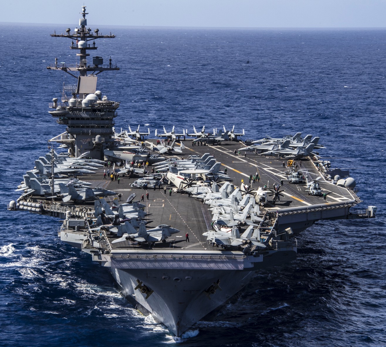 cvn-70 uss carl vinson nimitz class aircraft carrier air wing cvw-2 us navy pacific ocean 291