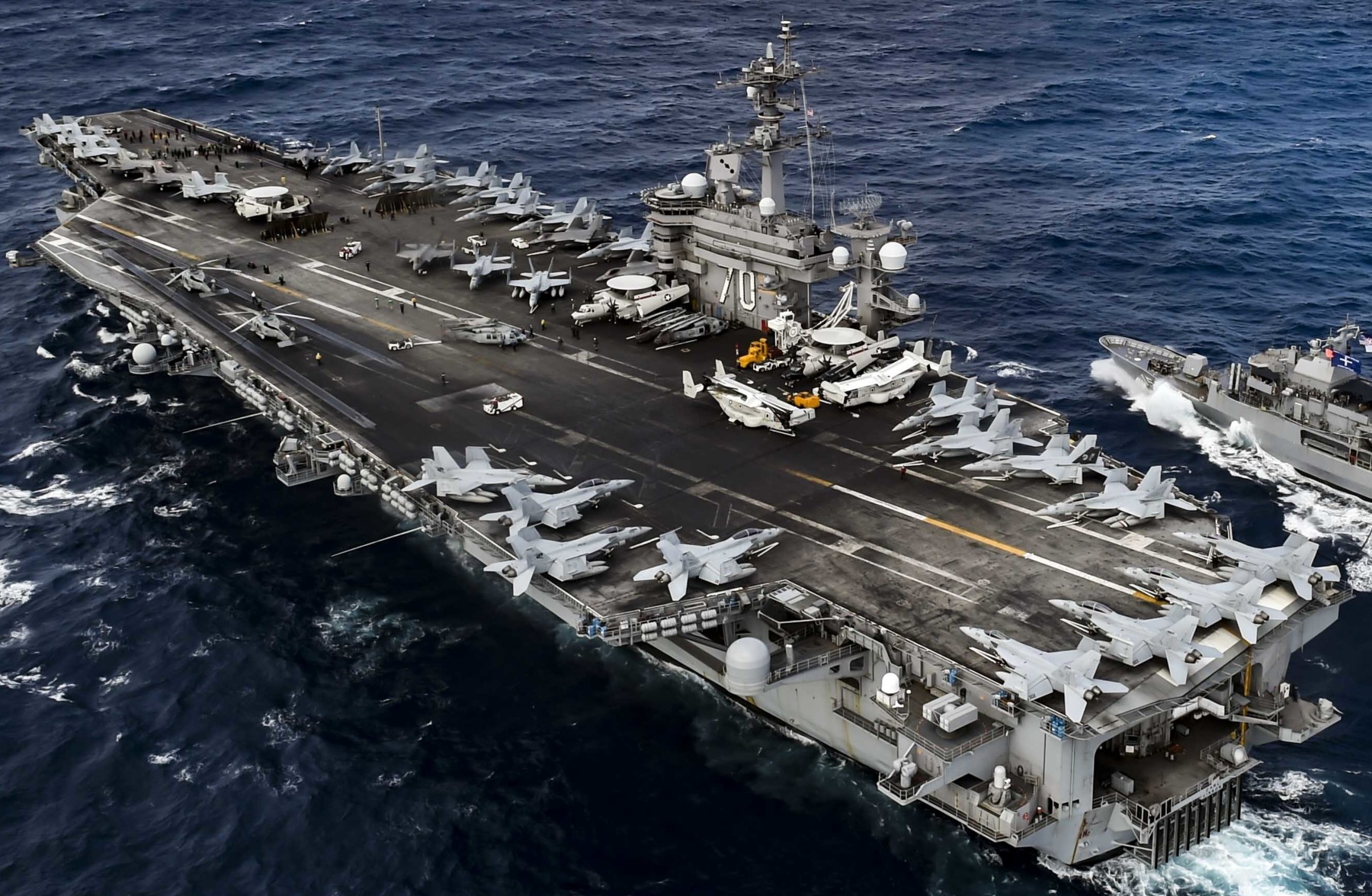 cvn-70 uss carl vinson nimitz class aircraft carrier air wing cvw-2 us navy exercise malabar 2021 349