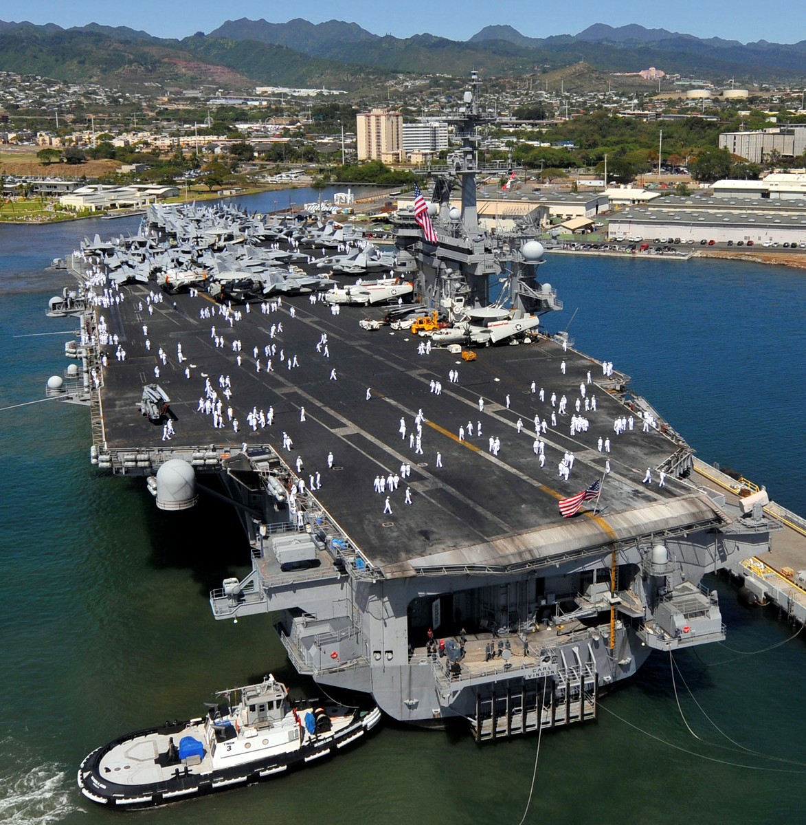 cvn-70 uss carl vinson nimitz class aircraft carrier air wing cvw-17 us navy pearl harbor hickam hawaii 58p