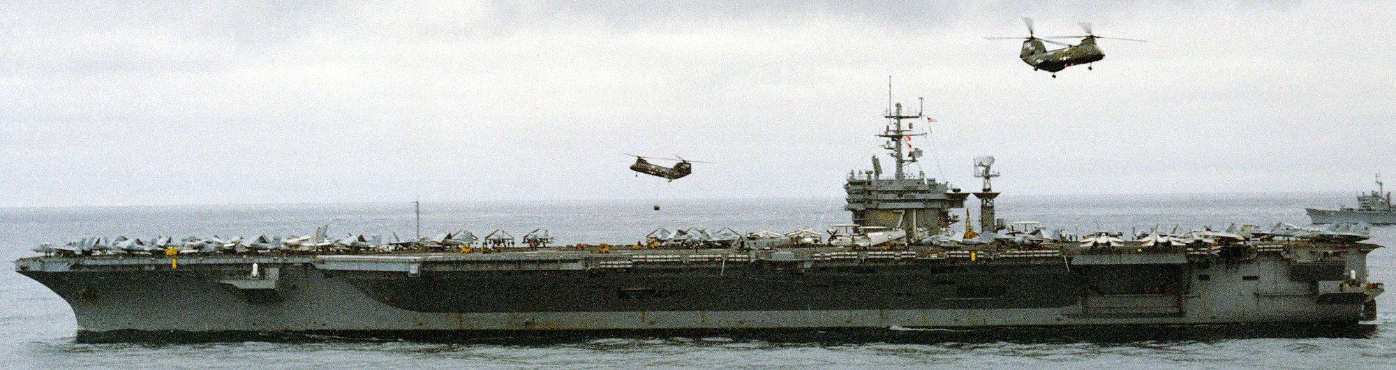 cvn-71 uss theodore roosevelt nimitz class aircraft carrier air wing cvw-8 exercise team work 1988 45