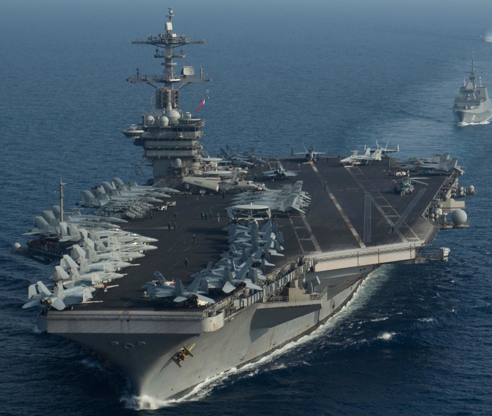 cvn-71 uss theodore roosevelt nimitz class aircraft carrier air wing cvw-17 south china sea 210