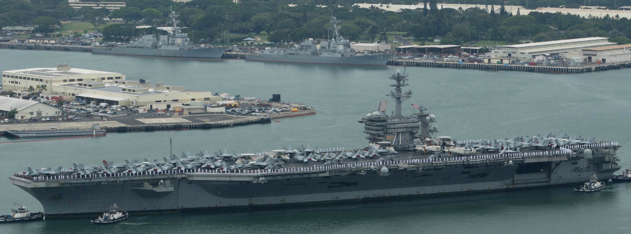 cvn-71 uss theodore roosevelt nimitz class aircraft carrier air wing cvw-17 pearl harbor hickam hawaii 214