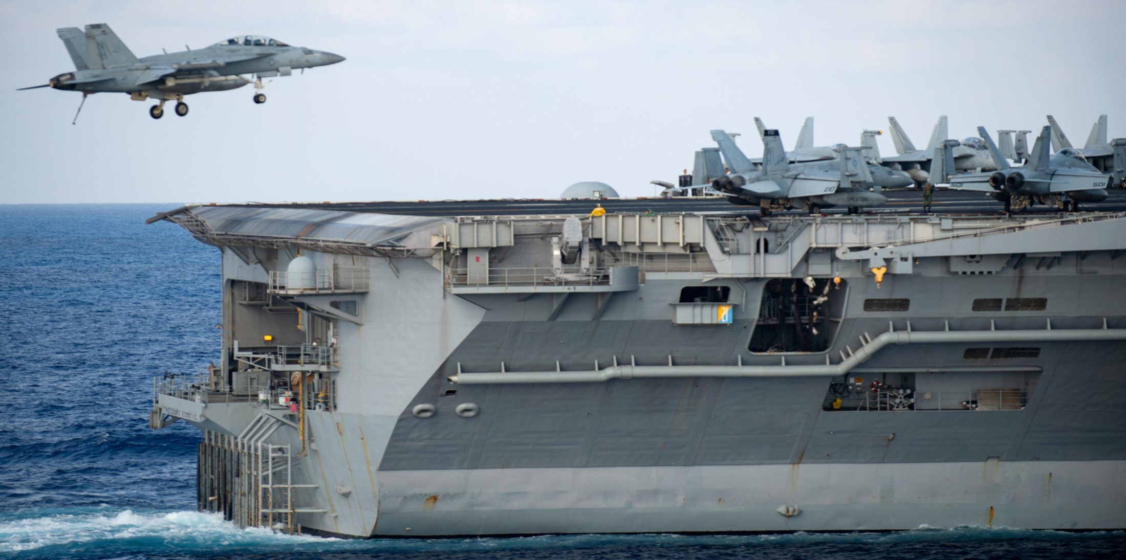 cvn-71 uss theodore roosevelt nimitz class aircraft carrier air wing cvw-11 f/a-18f super hornet 255