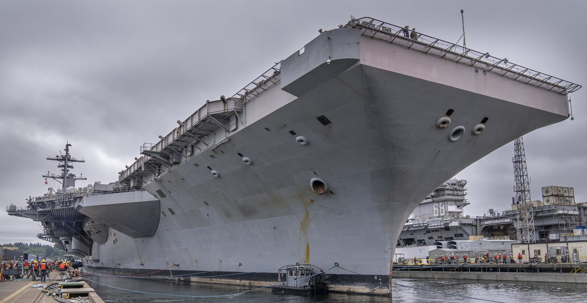 cvn-71 uss theodore roosevelt aircraft carrier dry-dock puget sound naval shipyard washington 2021 313