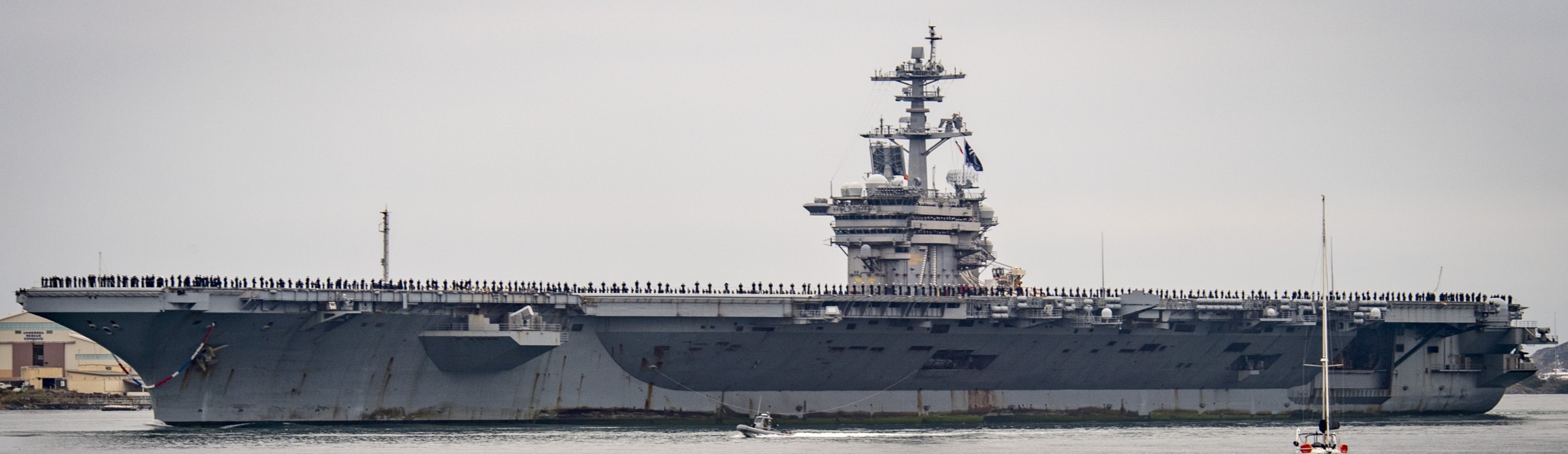 cvn-71 uss theodore roosevelt nimitz class aircraft carrier returning san diego nas north island 2024 317