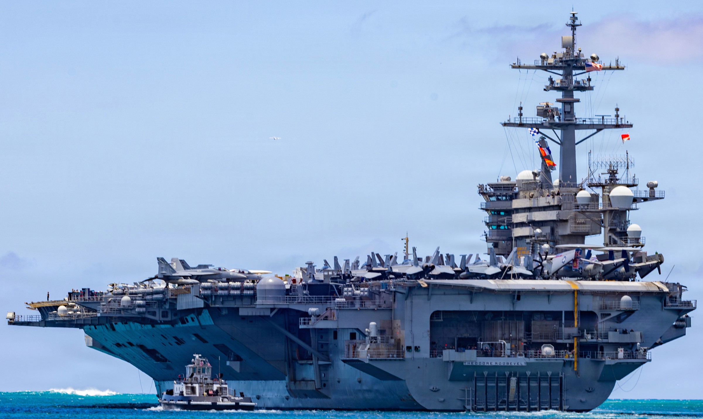 uss theodore roosevelt cvn-71 aircraft carrier departing joint base pearl harbor hickam hawaii for exercise rimpac 2026 326