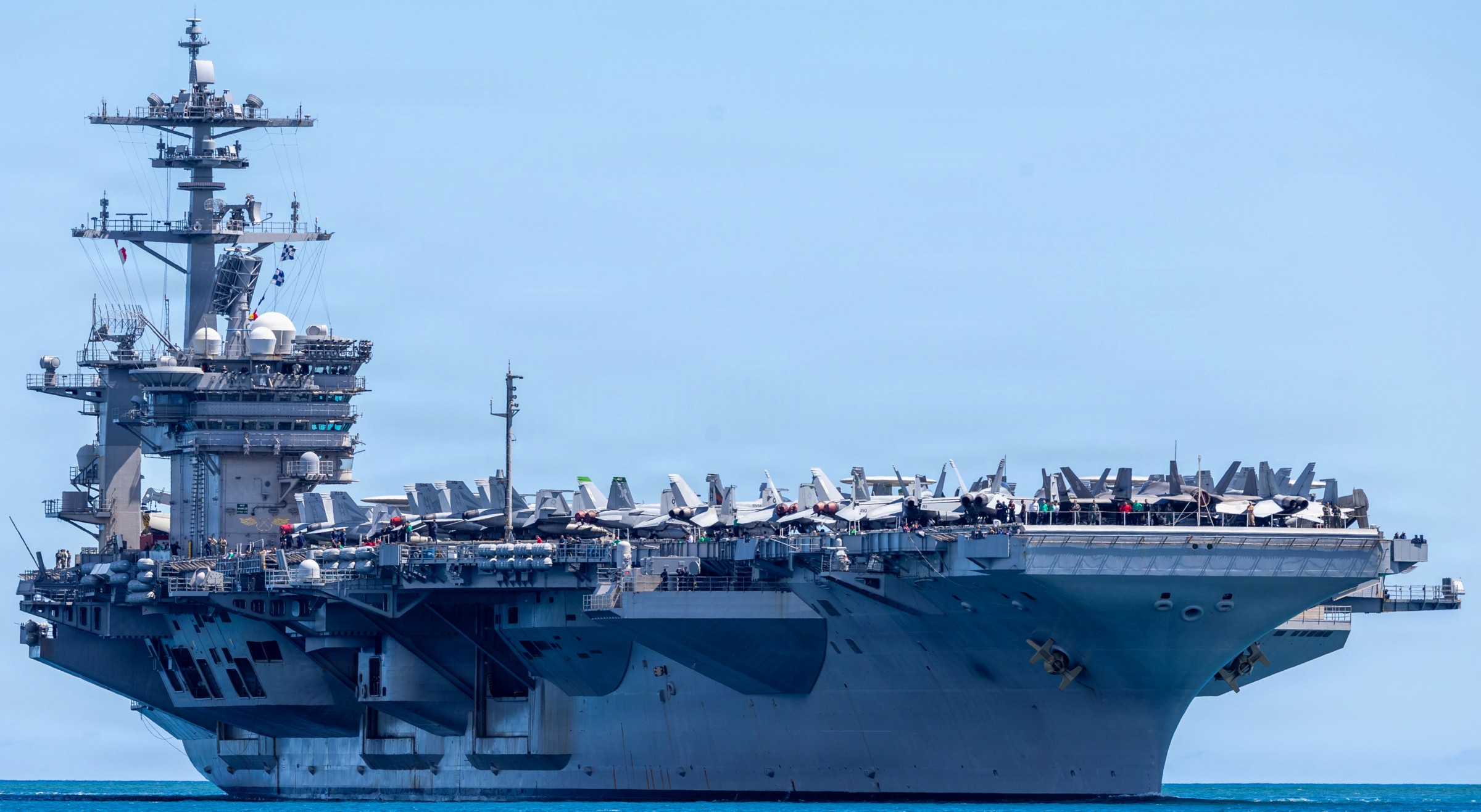 uss theodore roosevelt cvn-71 aircraft carrier air wing cvw-11 returning joint base pearl harbor-hickam after rimpac 2026 335