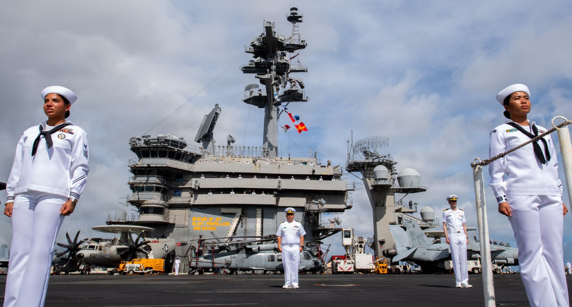 uss theodore roosevelt cvn-71 aircraft carrier air wing cvw-11 departing pearl harbor hickam hawaii after rimpac 2026 336