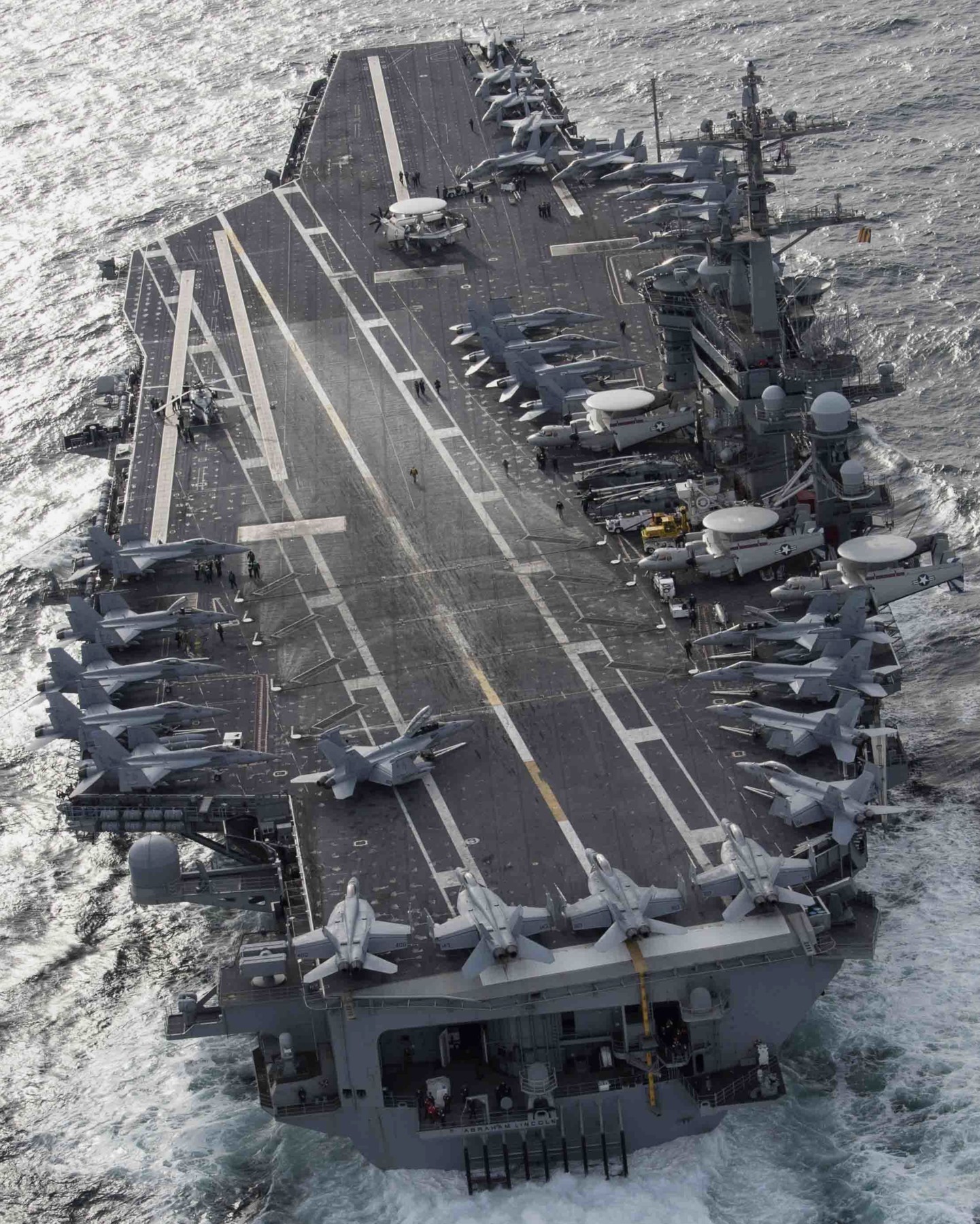 cvn-72 uss abraham lincoln nimitz class aircraft carrier air wing cvw-7 us navy comptuex