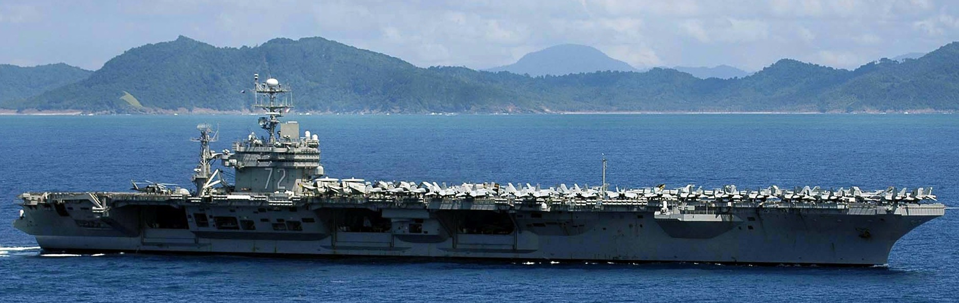 cvn-72 uss abraham lincoln nimitz class aircraft carrier air wing cvw-2 us navy off indonesia 87