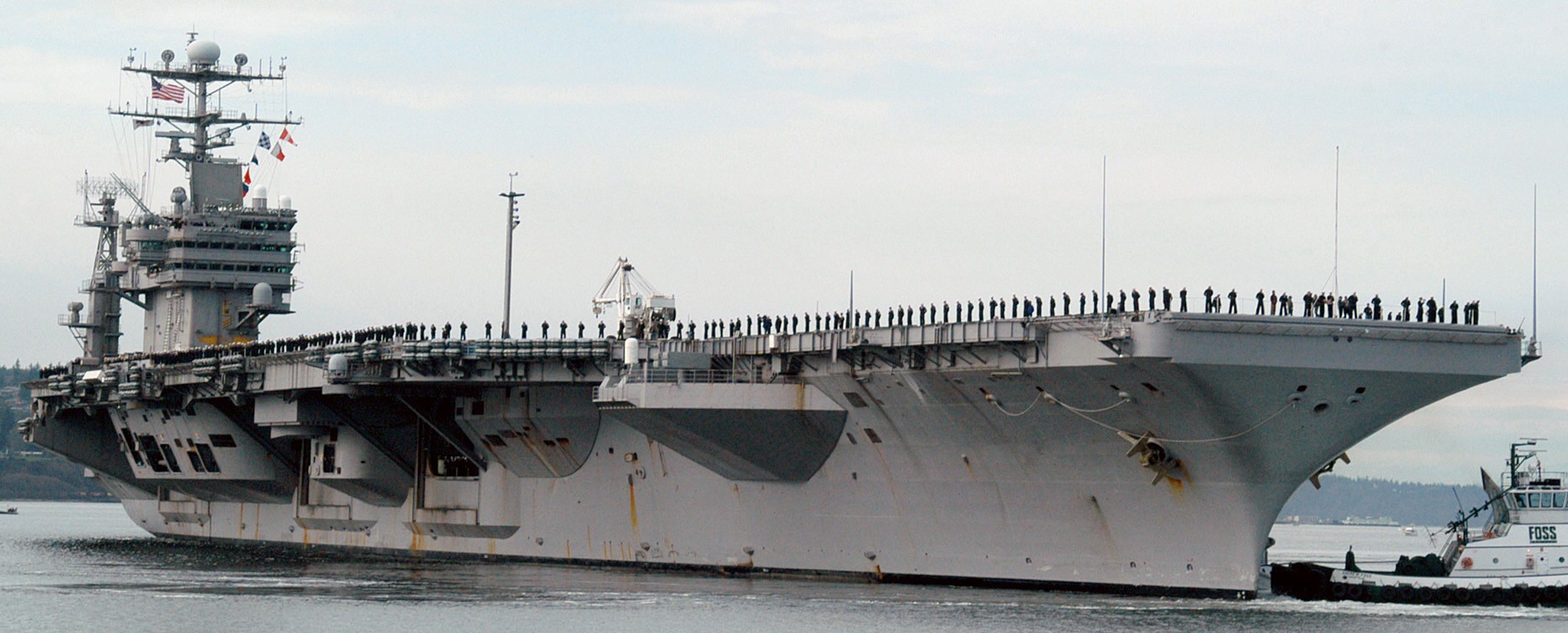 cvn-72 uss abraham lincoln nimitz class aircraft carrier us navy naval station everett washington 94
