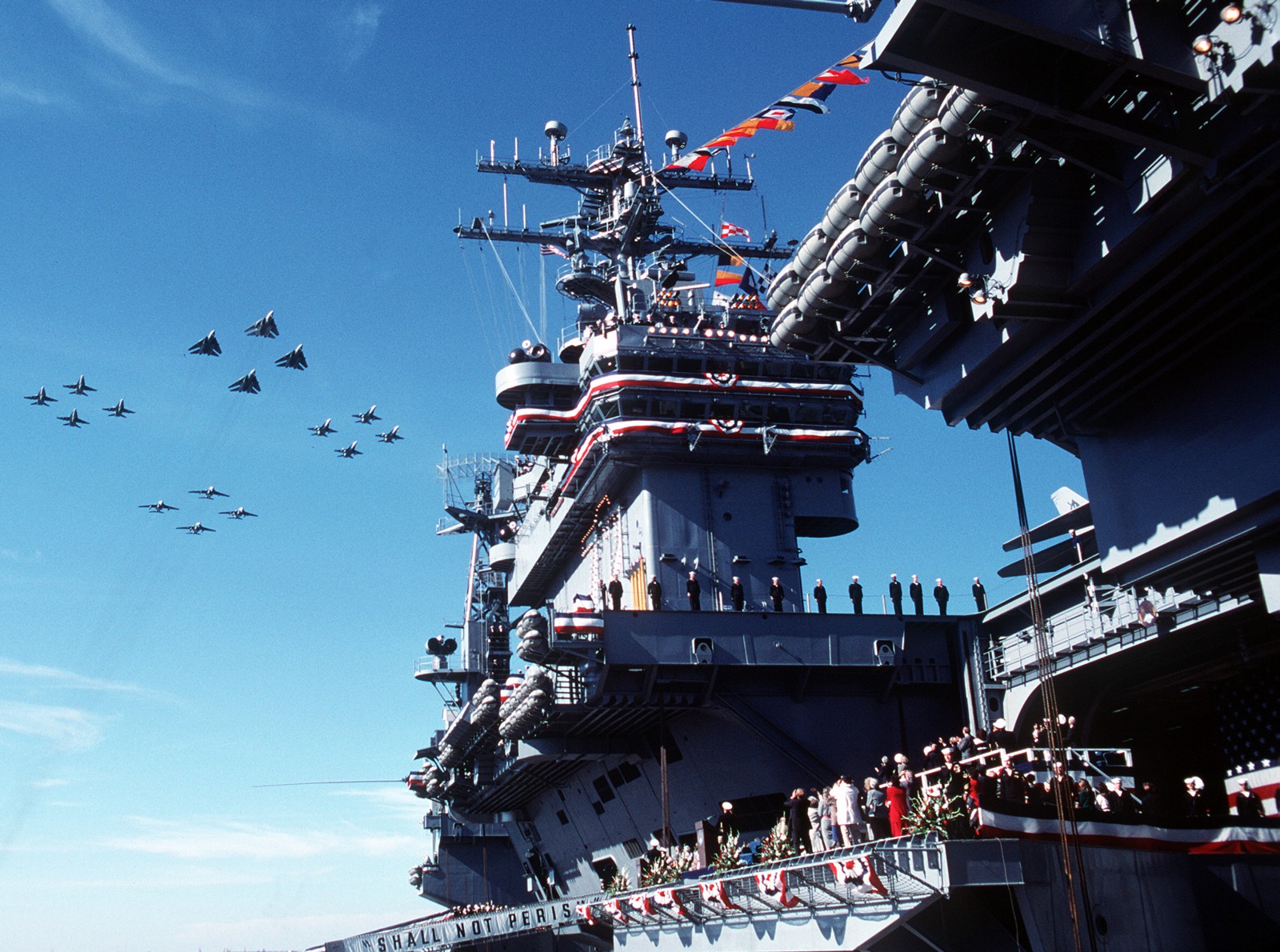 cvn-72 uss abraham lincoln nimitz class aircraft carrier us navy commissioning ceremony 135