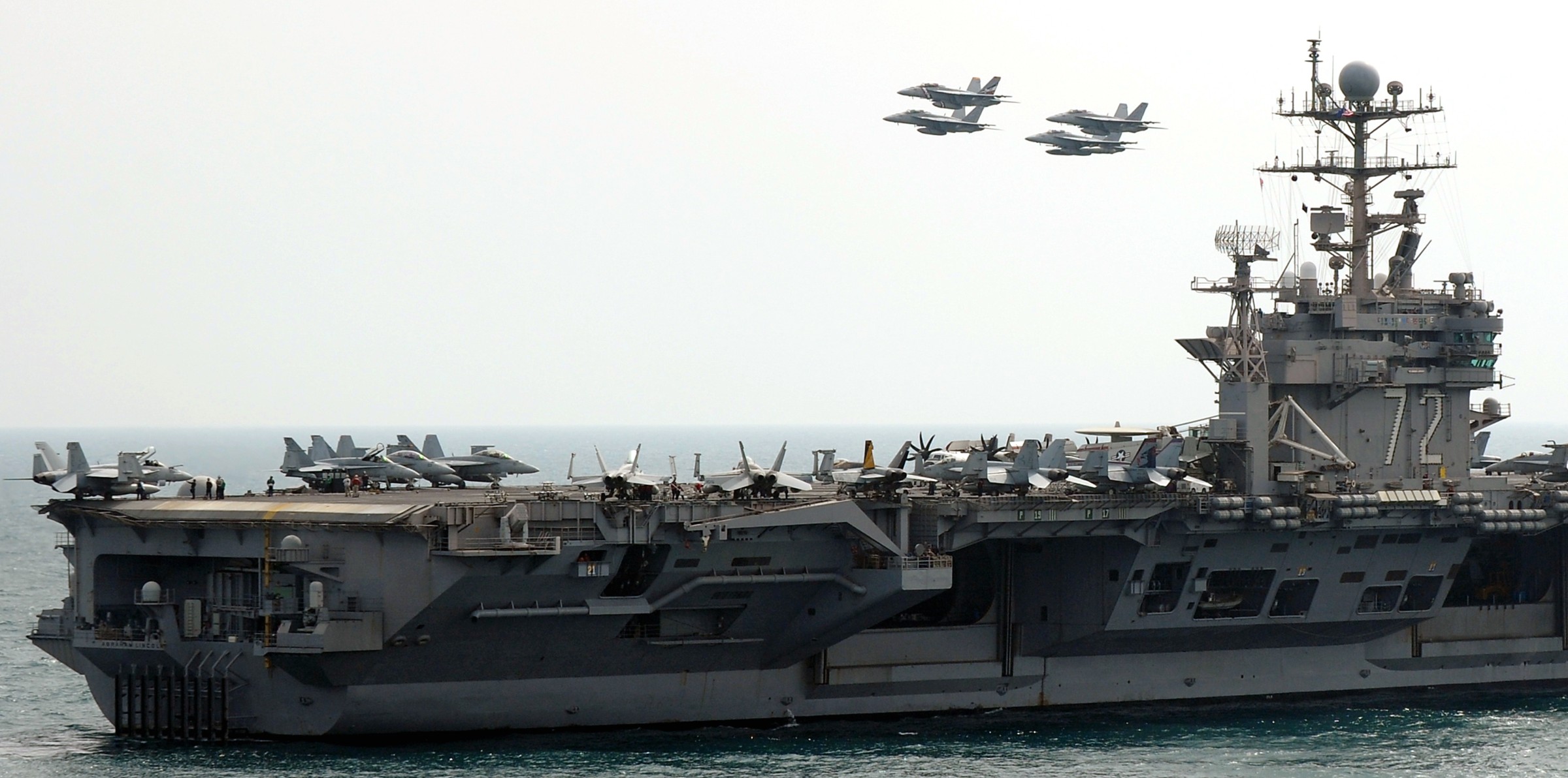 cvn-72 uss abraham lincoln nimitz class aircraft carrier air wing cvw-2 us navy arabian gulf p27