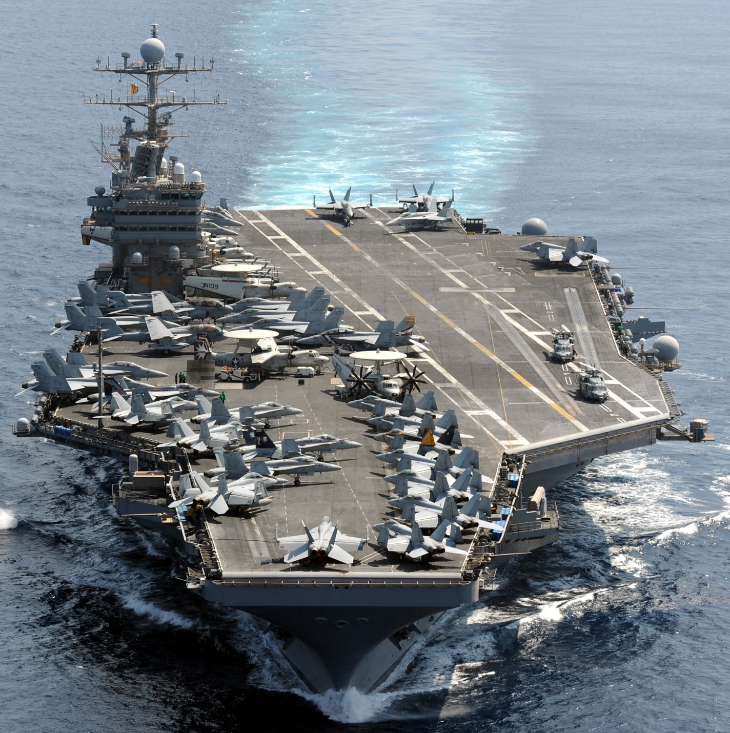 cvn-72 uss abraham lincoln nimitz class aircraft carrier air wing cvw-2 us navy indian ocean p36