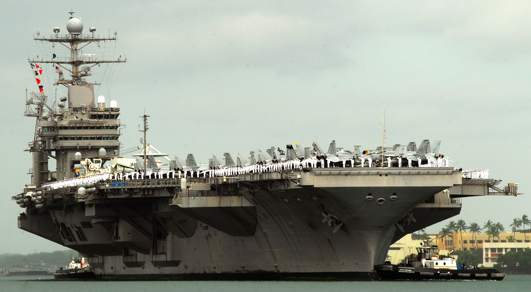 cvn-72 uss abraham lincoln nimitz class aircraft carrier air wing cvw-2 us navy pearl harbor hawaii p52