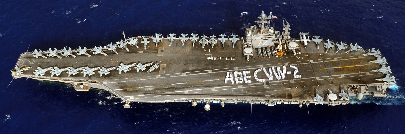 cvn-72 uss abraham lincoln nimitz class aircraft carrier air wing cvw-2 us navy p68