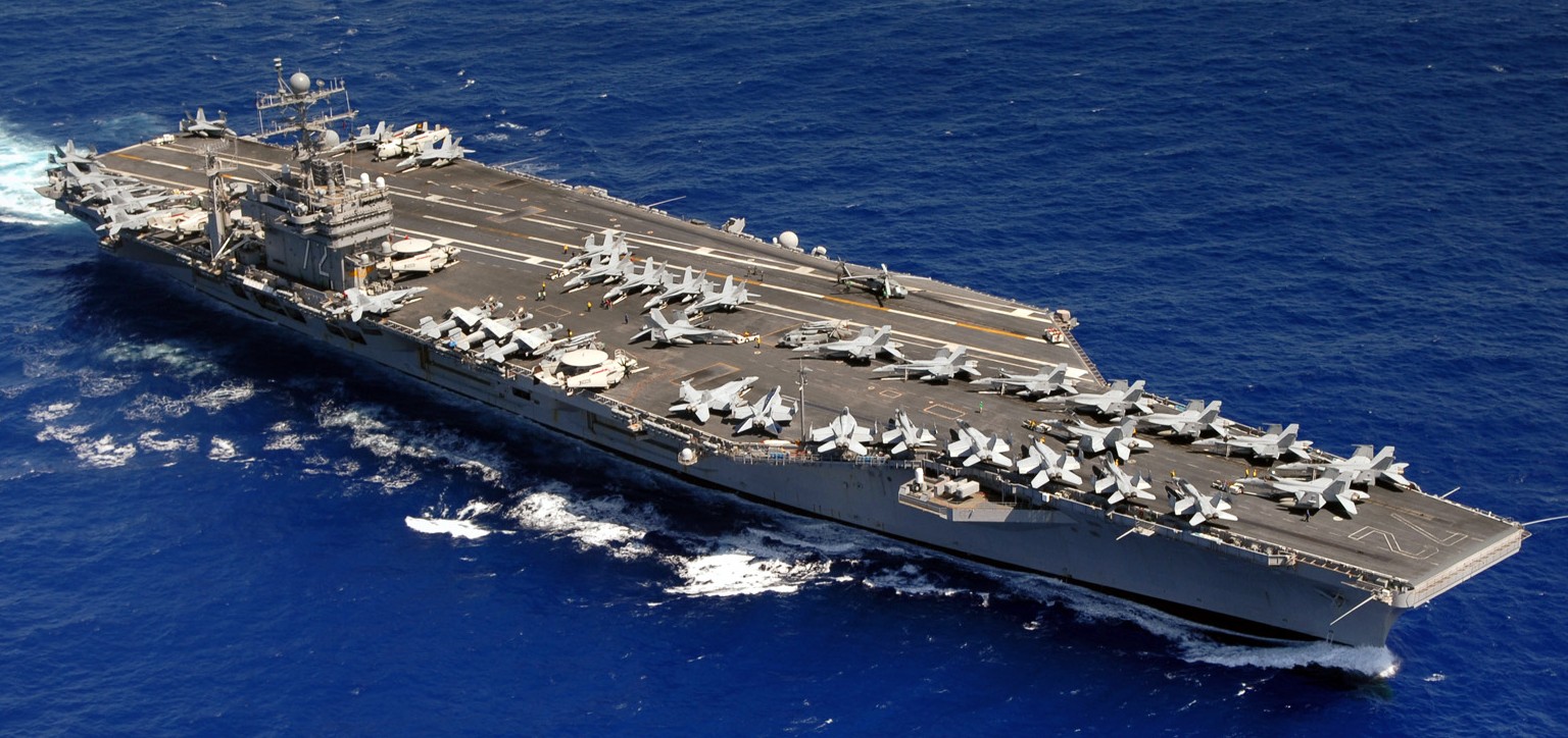 cvn-72 uss abraham lincoln nimitz class aircraft carrier air wing cvw-2 us navy indian ocean p73