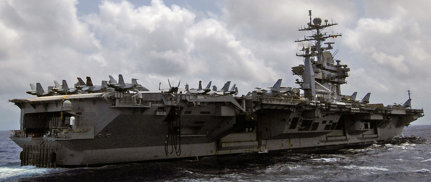 cvn-73 uss george washington nimitz class aircraft carrier air wing cvw-17 caribbean sea 25