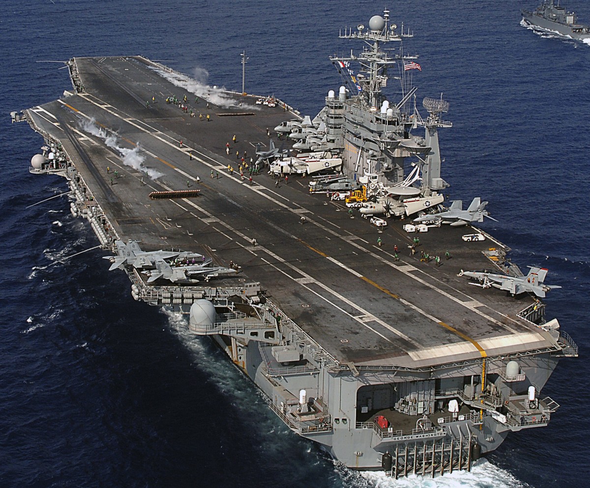 cvn-73 uss george washington nimitz class aircraft carrier air wing cvw-17 caribbean sea 27