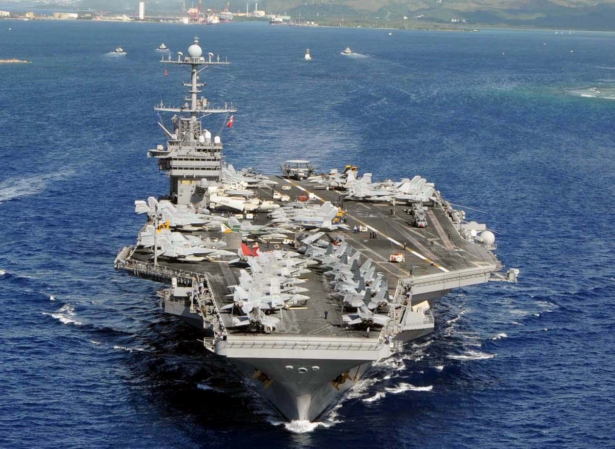 cvn-73 uss george washington nimitz class aircraft carrier air wing cvw-5 apra harbor guam 38