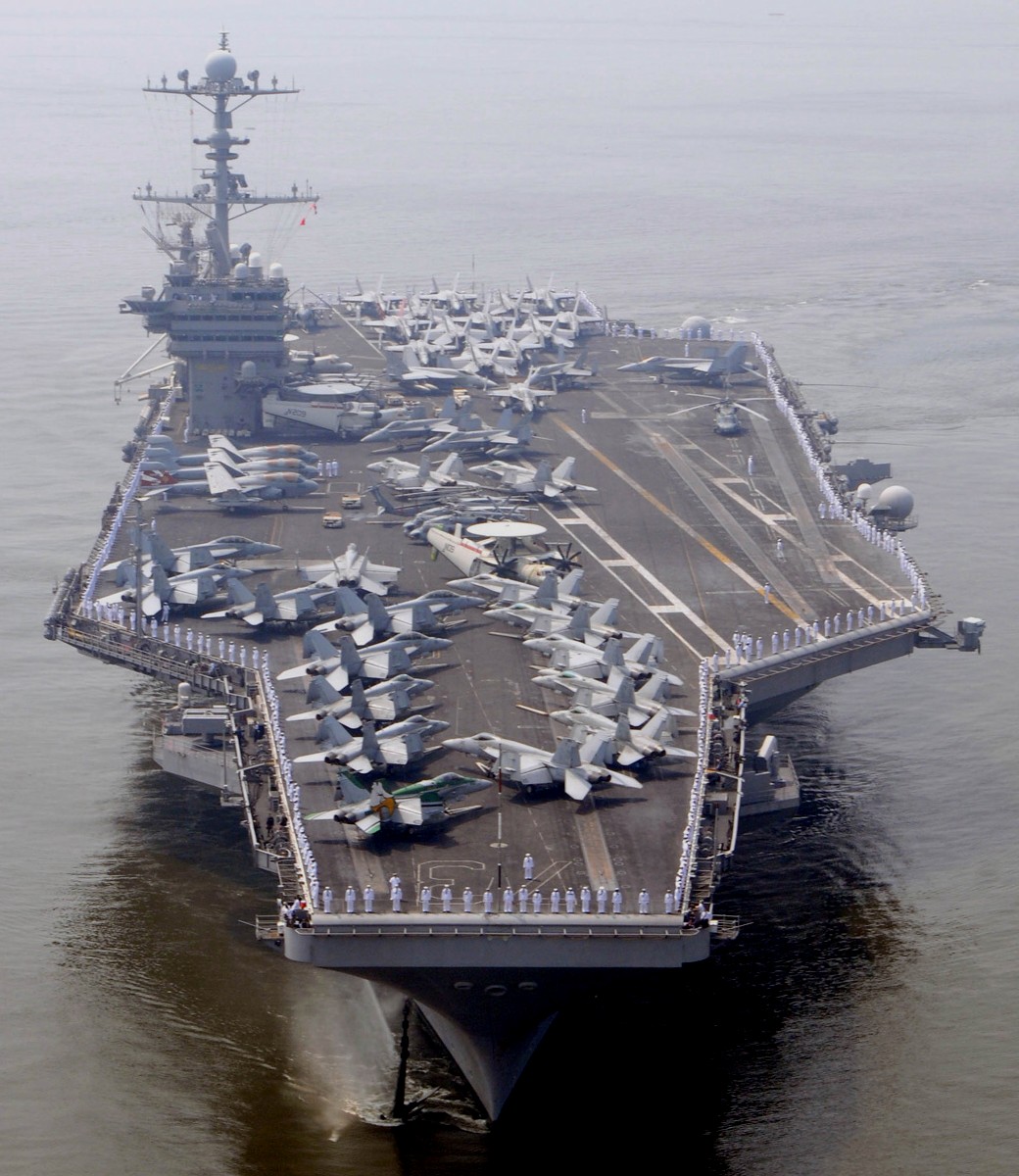 cvn-73 uss george washington nimitz class aircraft carrier air wing cvw-5 manila bay 48