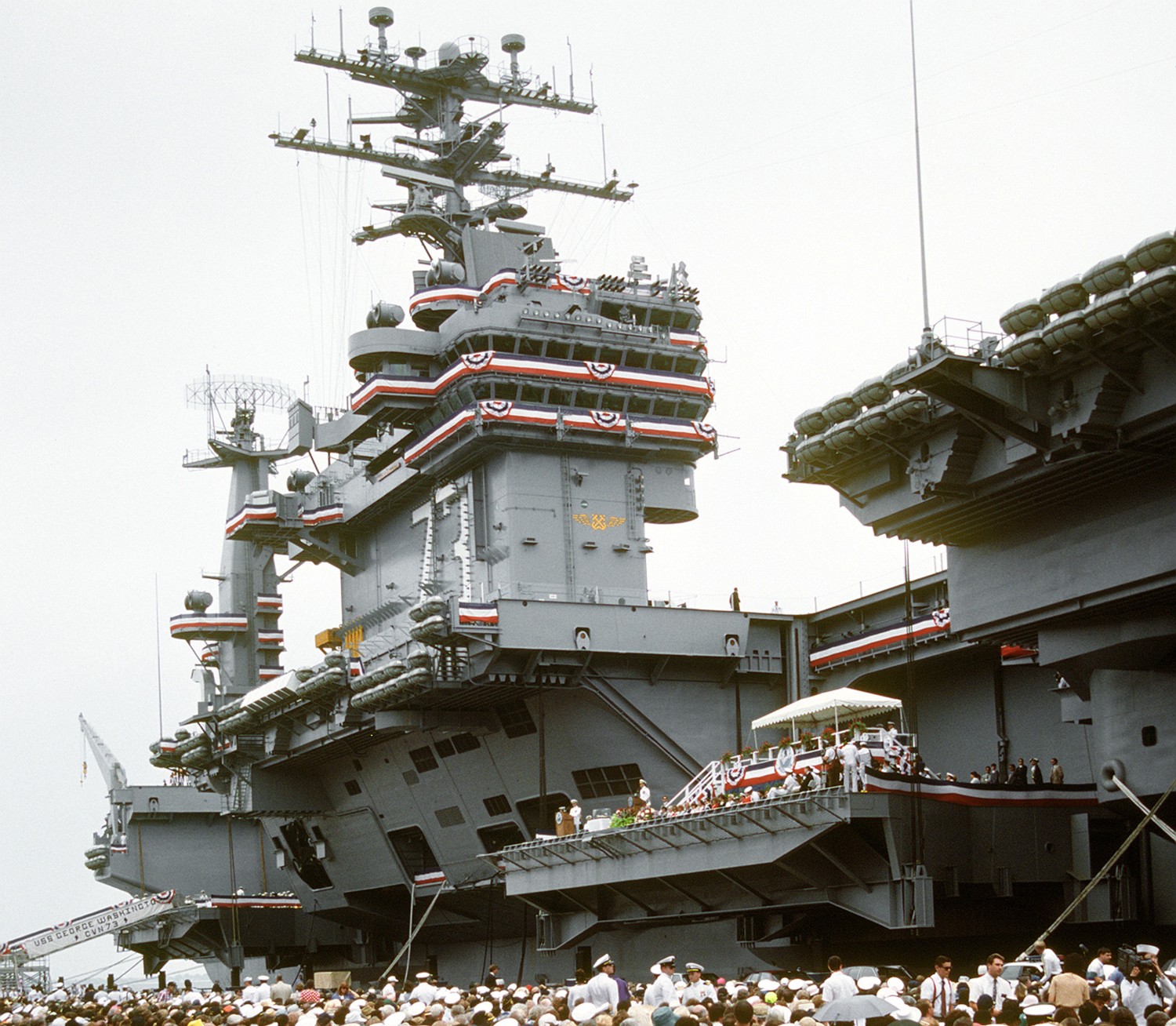 cvn-73 uss george washington nimitz class aircraft carrier us navy commissioning ceremony nas norfolk 61