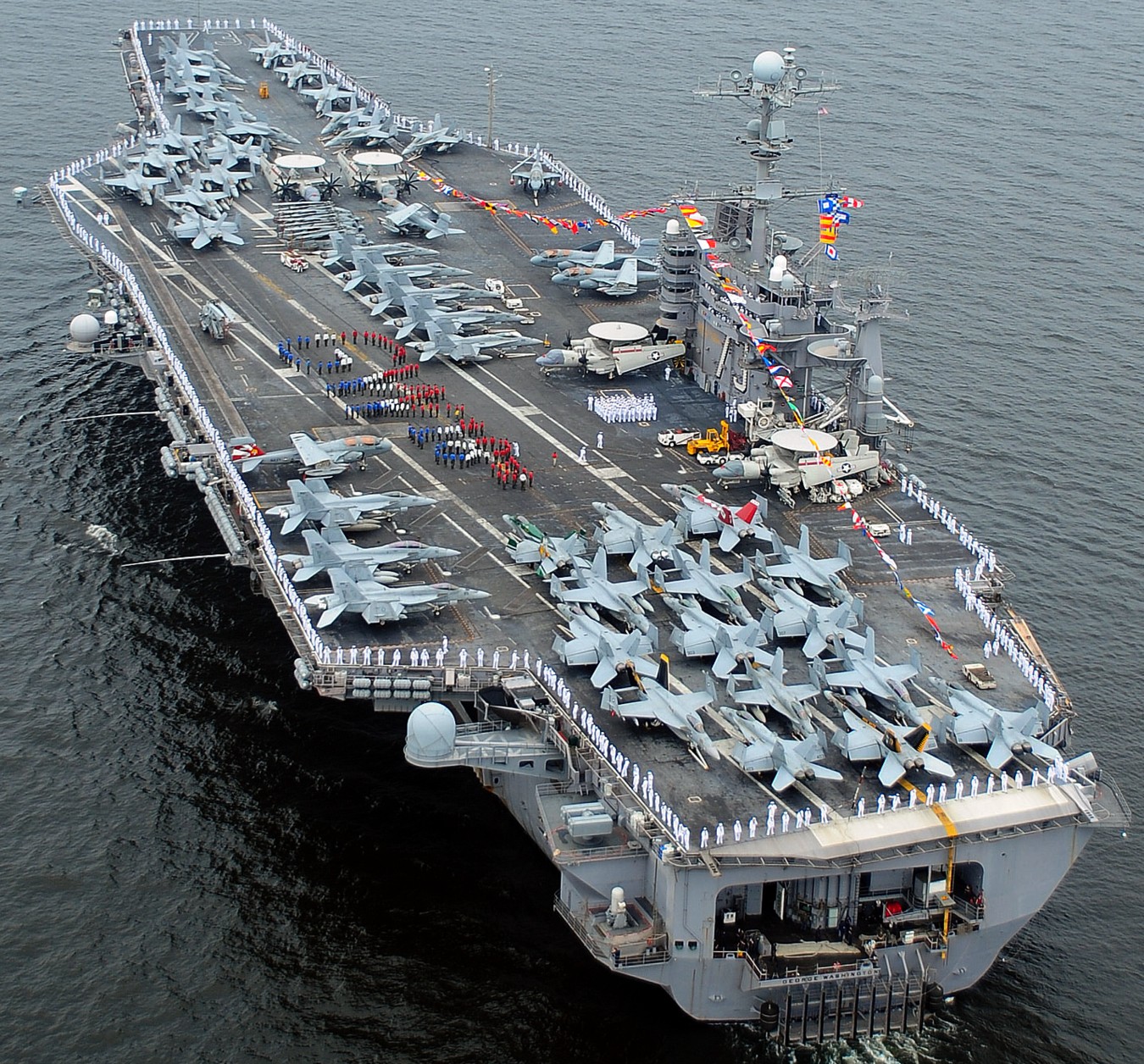 cvn-73 uss george washington nimitz class aircraft carrier air wing cvw-5 yokosuka japan 85