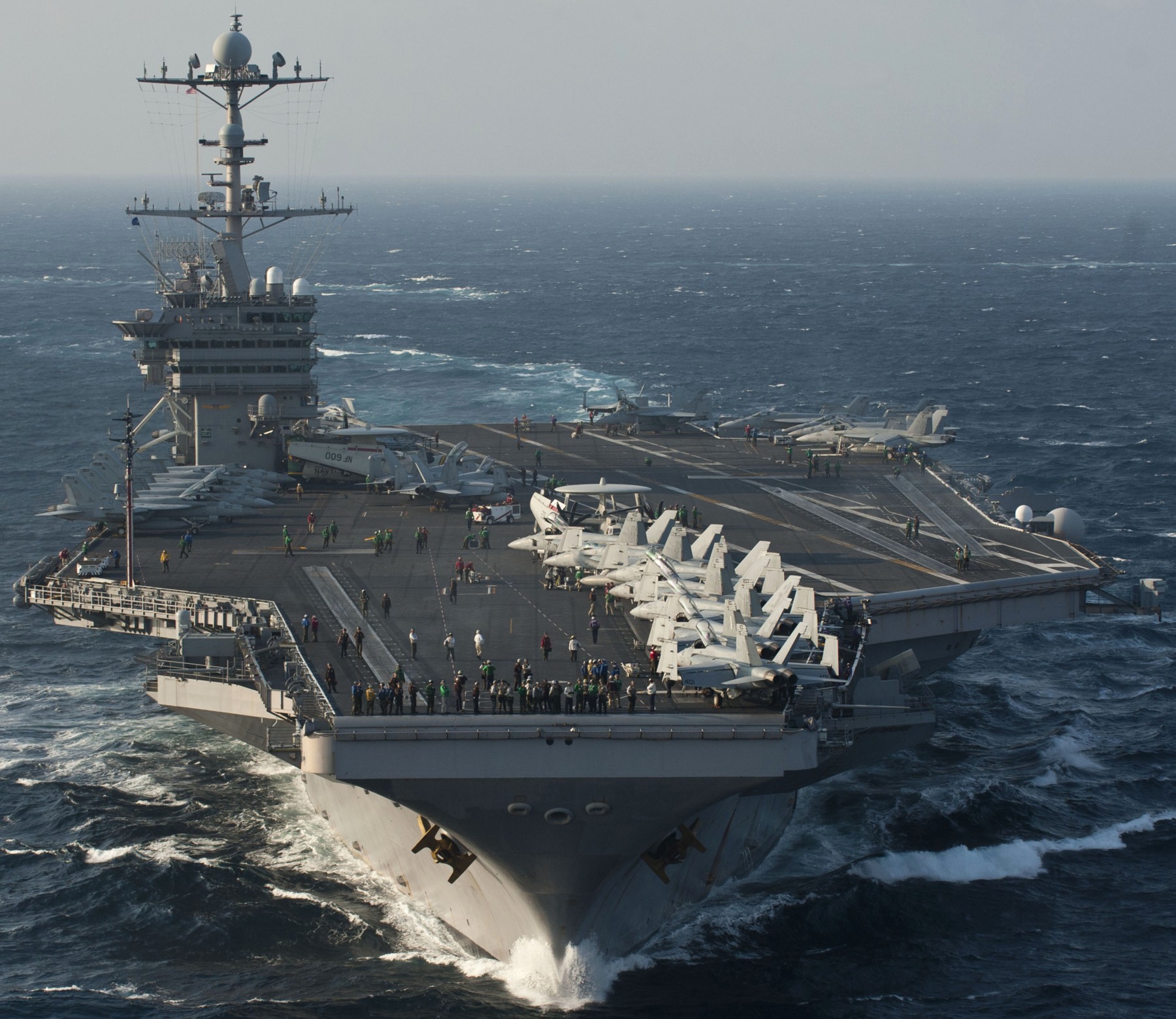 cvn-73 uss george washington nimitz class aircraft carrier air wing cvw-5 east china sea 98