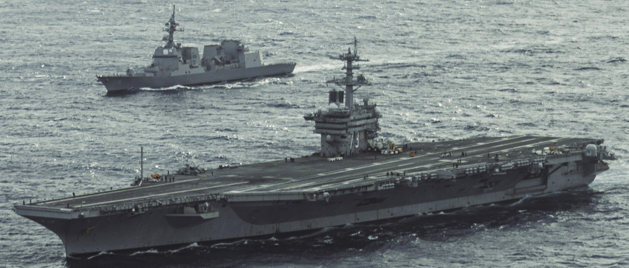 uss george washington cvn-73 aircraft carrier air wing cvw-5 philippine sea deecmber 2025