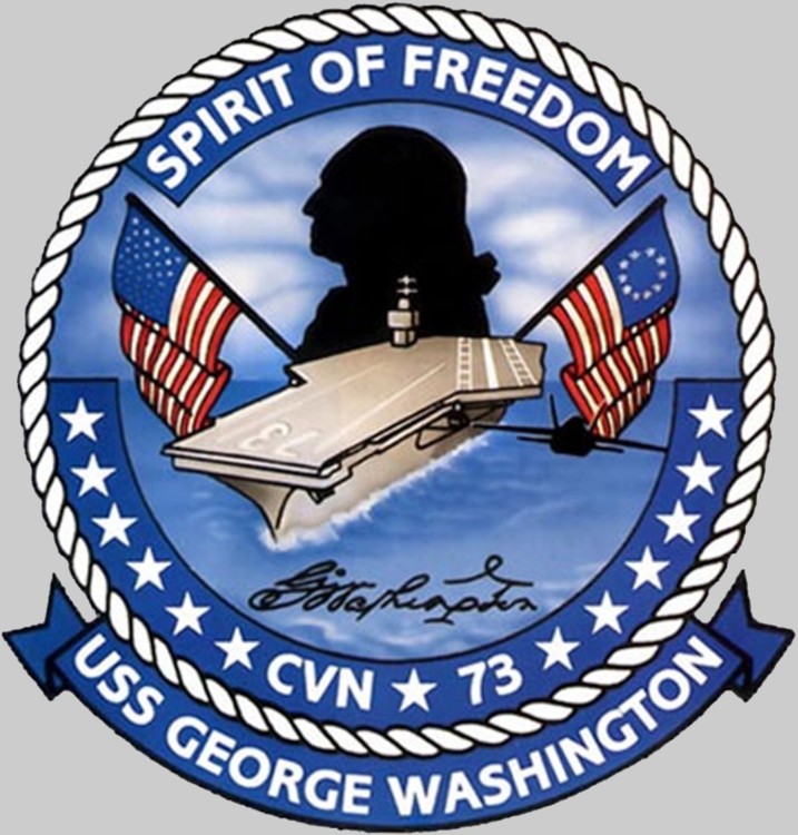 cvn-73 uss george washington insignia crest patch badge nimitz class aircraft carrier us navy 02x