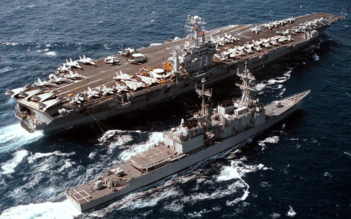 cvn-73 uss george washington nimitz class aircraft carrier air wing cvw-7 mediterranean sea 106