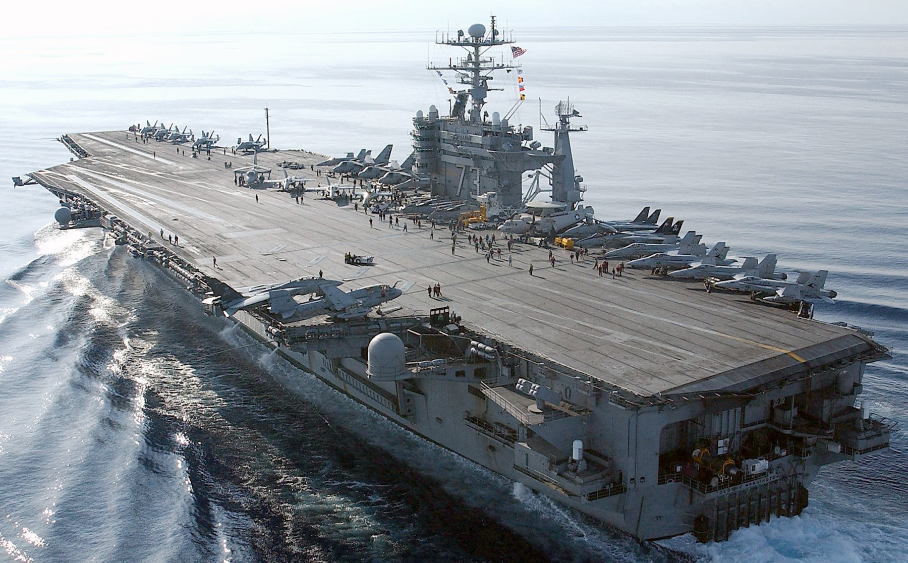 cvn-73 uss george washington nimitz class aircraft carrier air wing cvw-17 mediterranean sea 110