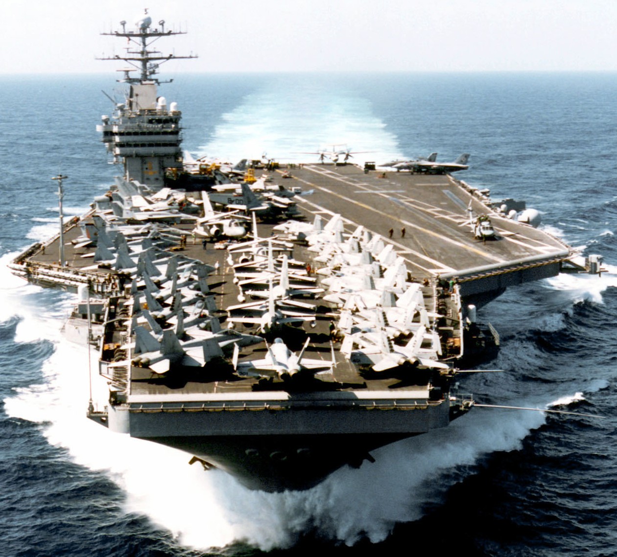 cvn-73 uss george washington nimitz class aircraft carrier air wing cvw-1 arabian sea 134