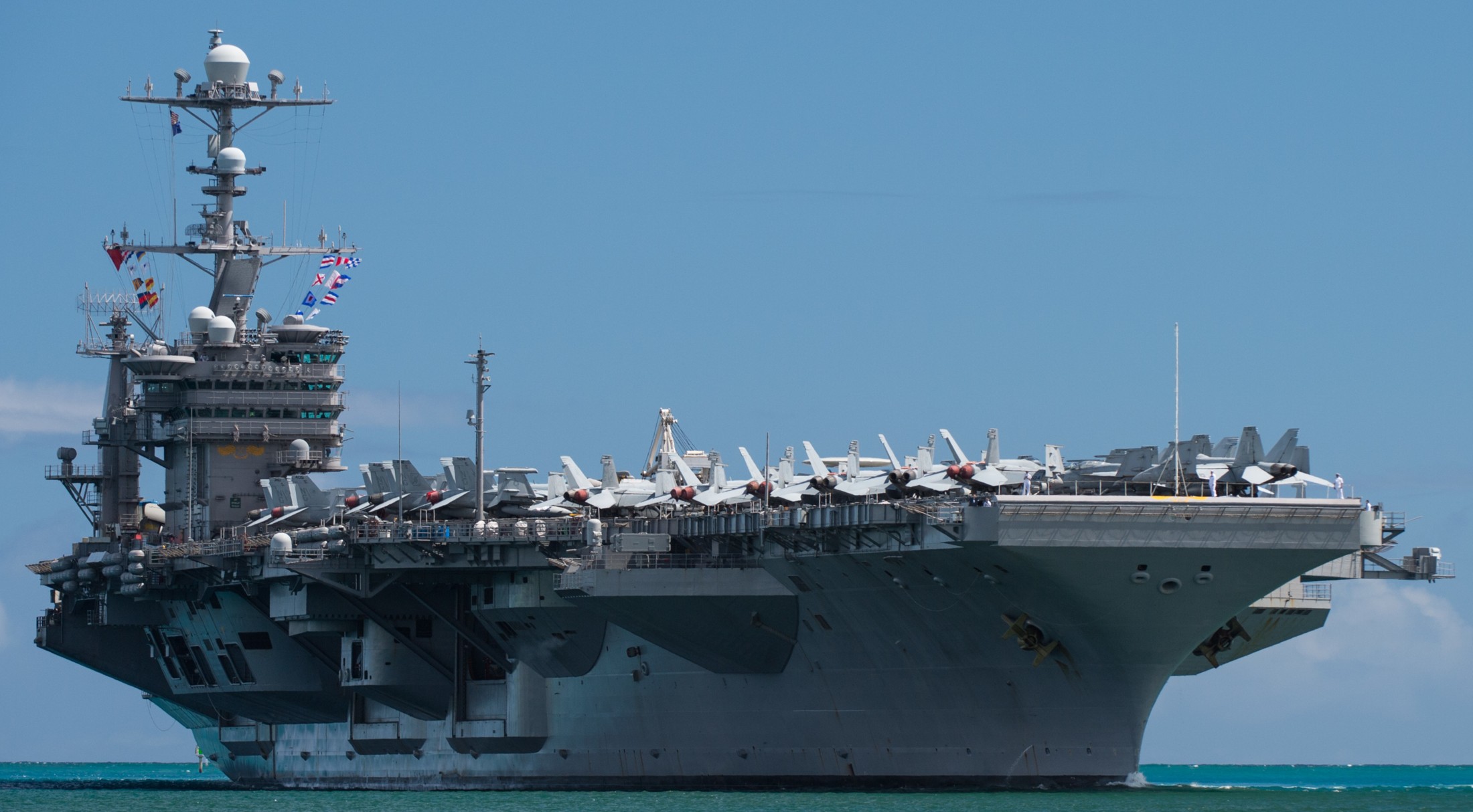 cvn-74 uss john c. stennis nimitz class aircraft carrier air wing cvw-9 pearl harbor hickam rimpac 90