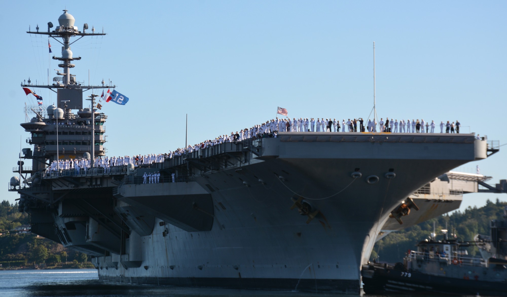 cvn-74 uss john c. stennis nimitz class aircraft carrier puget sound naval shipyard 93