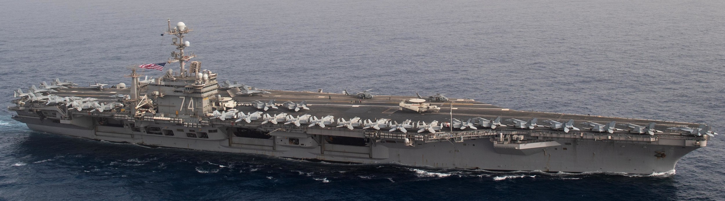 cvn-74 uss john c. stennis nimitz class aircraft carrier air wing cvw-9 mediterranean sea 128