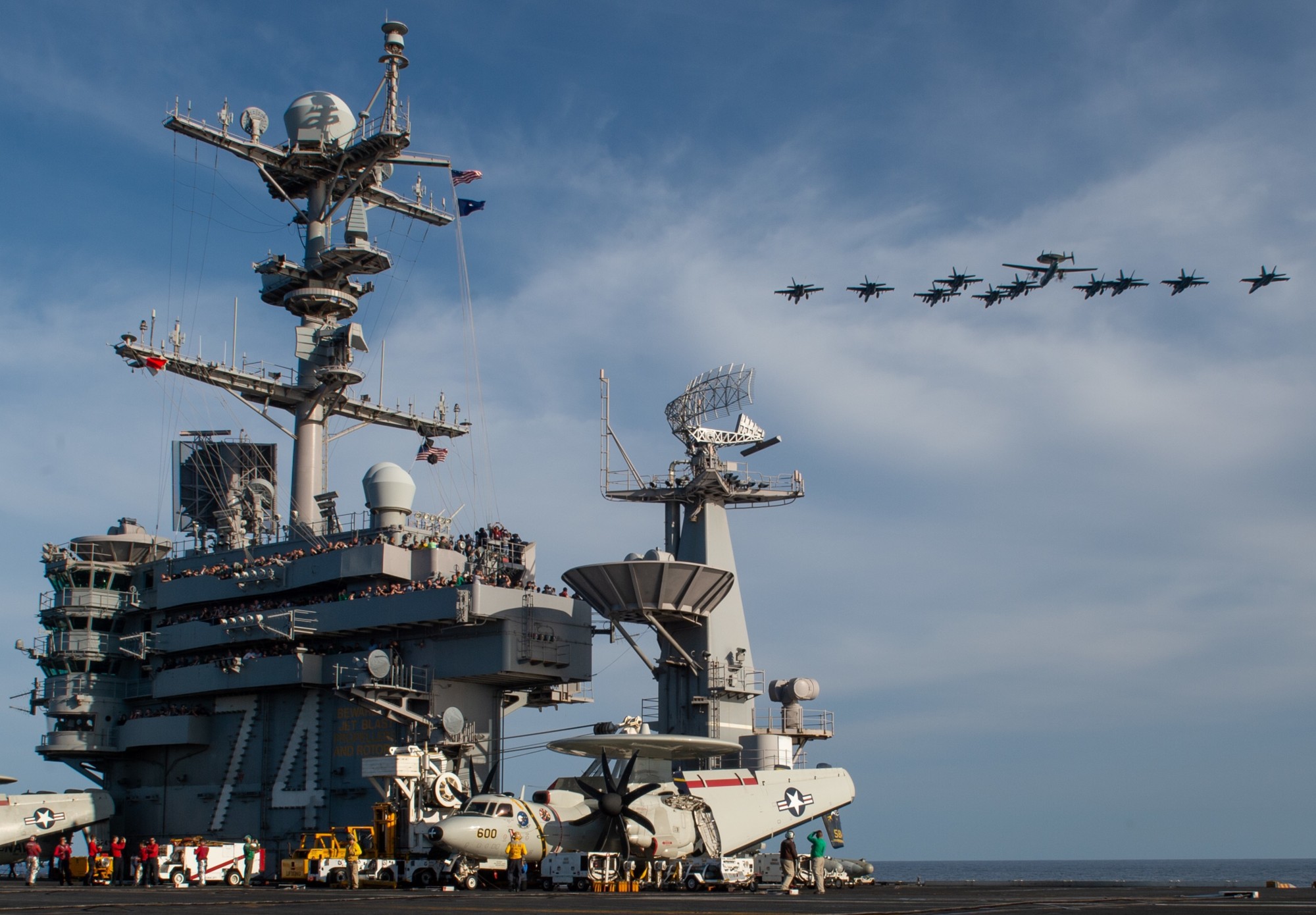 cvn-74 uss john c. stennis nimitz class aircraft carrier air wing cvw-9 air power demonstration 135