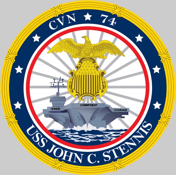 cvn-74 uss john c. stennis insignia crest patch badge nimitz class aircraft carrier us navy 02x