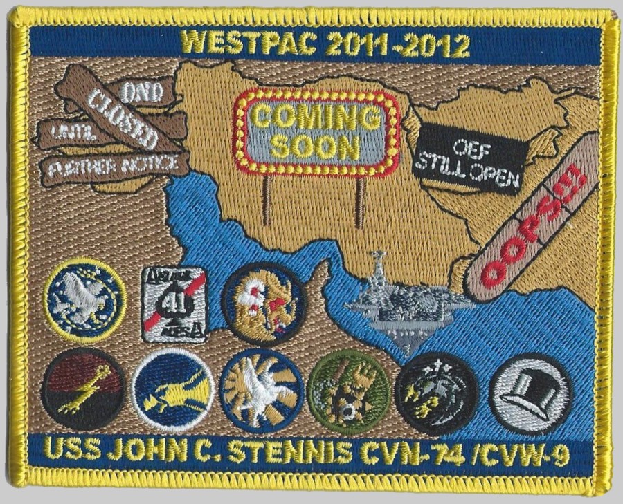 uss john c. stennis cvn-74 cruise patch westpac 2011