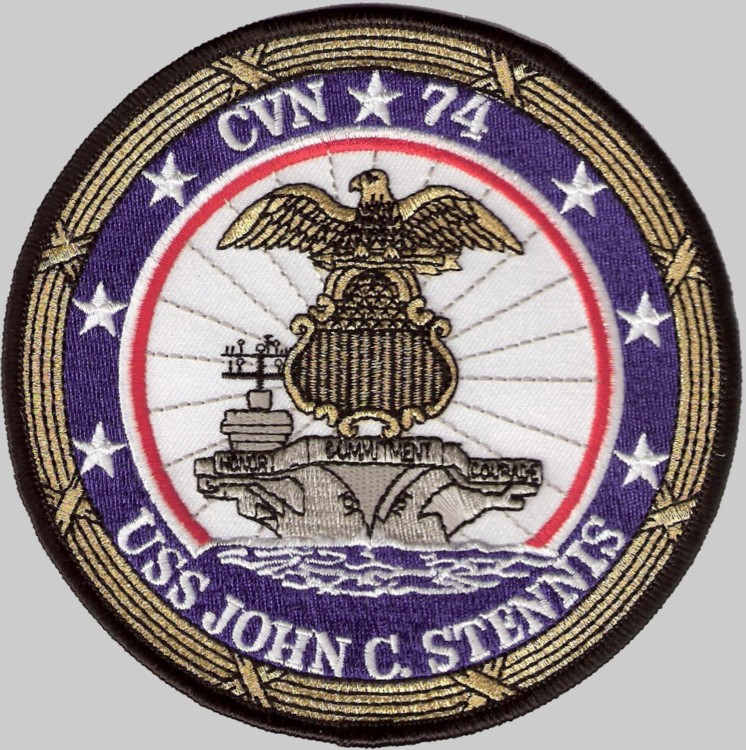 uss john c. stennis cvn-74 insignia crest patch badge us navy aircraft carrier 07