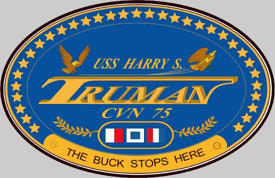 cvn-75 uss harry s. truman insignia crest patch badge nimitz class aircraft carrier us navy 02x